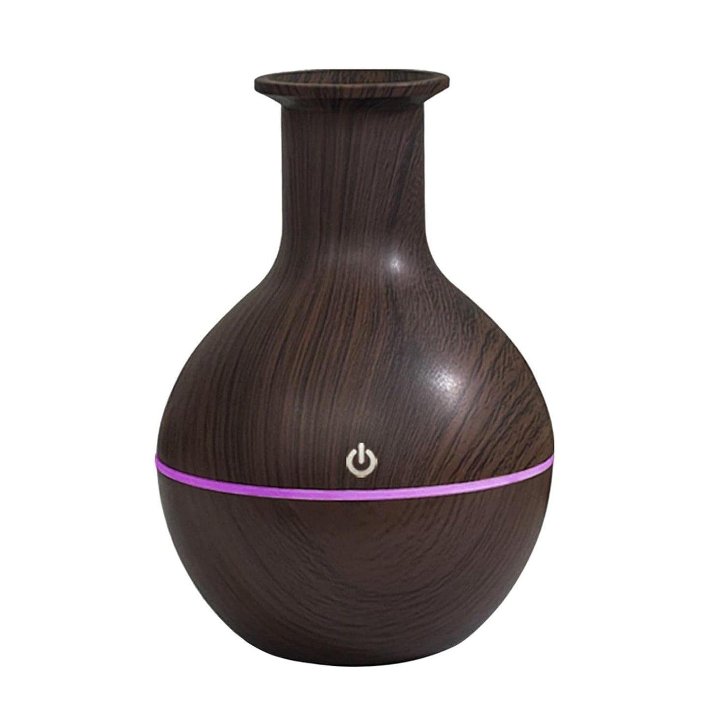 230ml Follower vase Humidifier Changing LED Light Aroma Diffuser Aromatherapy Wood Grain Car Aroma Diffusor for Bedroom Home Office
