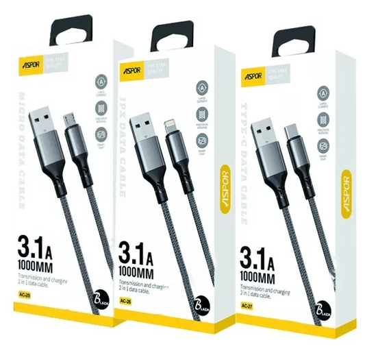 Fast Charging Data Cable Aspor Aspor AC-27  AC-26