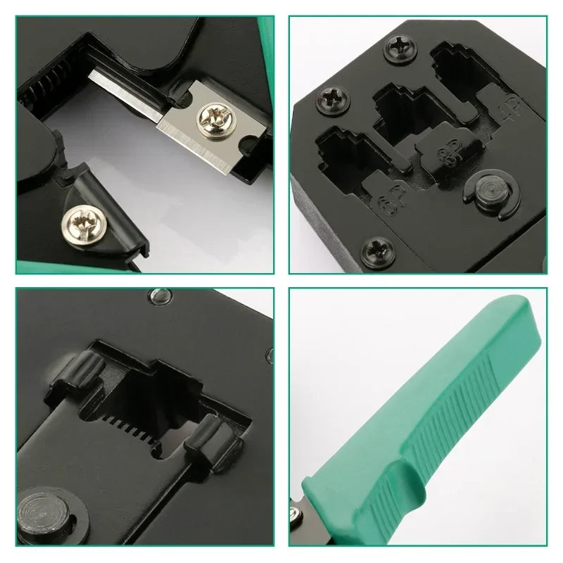 Network Cable Crimping Tool – 3-in-1 Stripping & Crimping Pliers for RJ45, RJ11, RJ12 Connectors