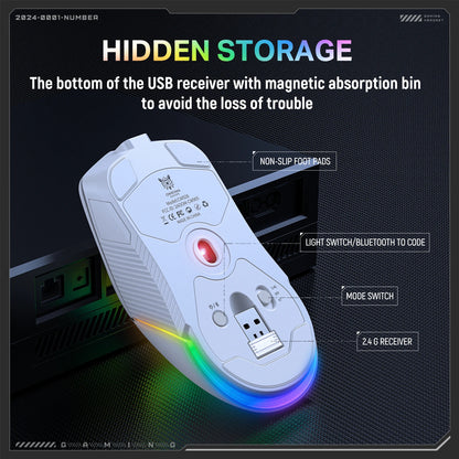 ONIKUMA CW928 Wireless Gaming Mouse 3-Mode Connectivity 12,000 DPI Lightweight Design 1 Year Warranty