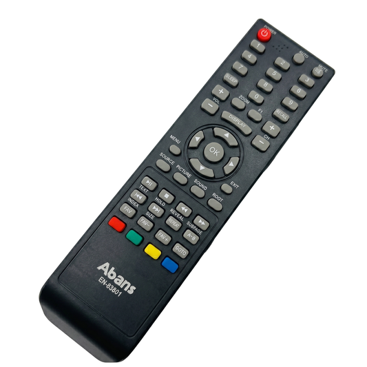 Abans LED TV Remote EN-83801 / Y098A Abans Tv Remote Replacement Remote Control