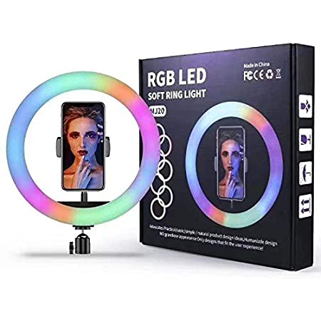 13inch  RGB LED Soft Ring Light Phone Clip Colorful Photography LED for TikTok Vlogging Video YouTube Live