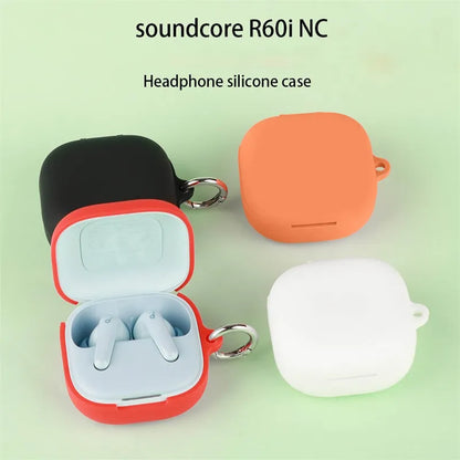 R60i NC Casing Anker Soundcore R60i NC P40i 99Anti-Fall Earphone Case Silicone Shockproof Bluetooth Headphone Protective Case Washable Dustproof for Anker Soundcore P40i