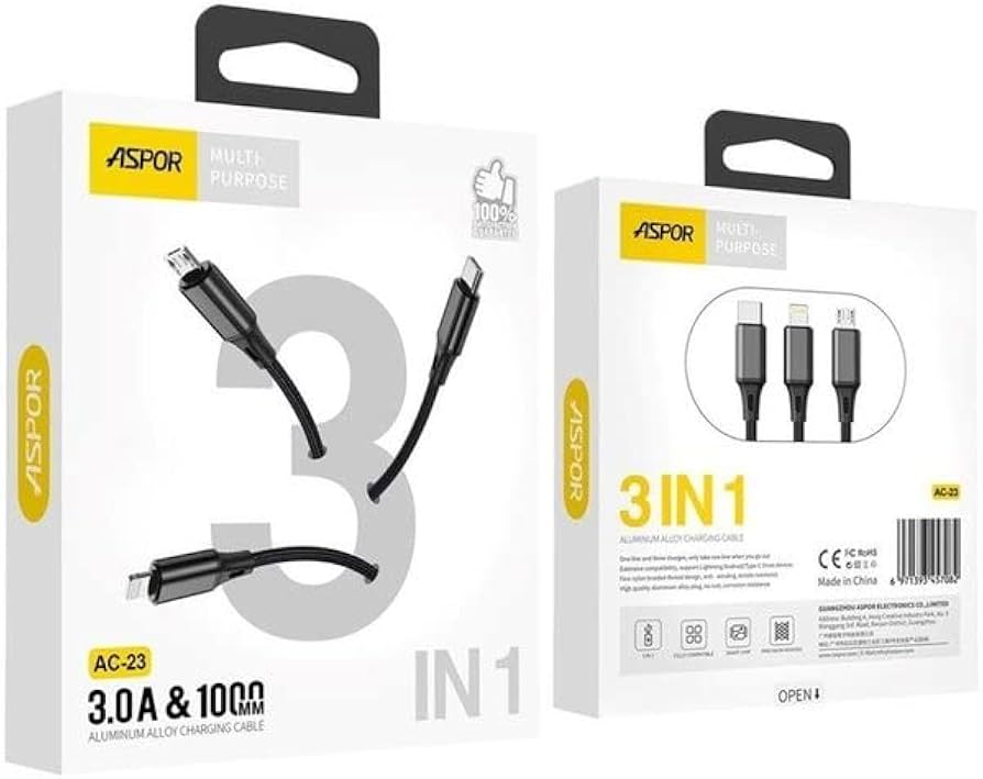 Fast Charging Data Cable Aspor Aspor AC-27  AC-26
