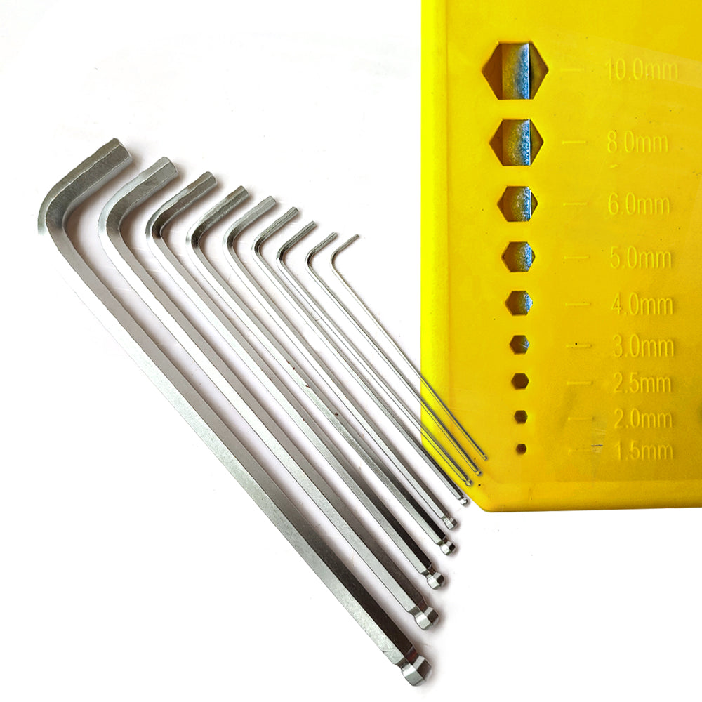 9Pcs Double-End L Type Allen Hex Key Wrench Set Hexagon Spanner Screwdriver Tools Kit