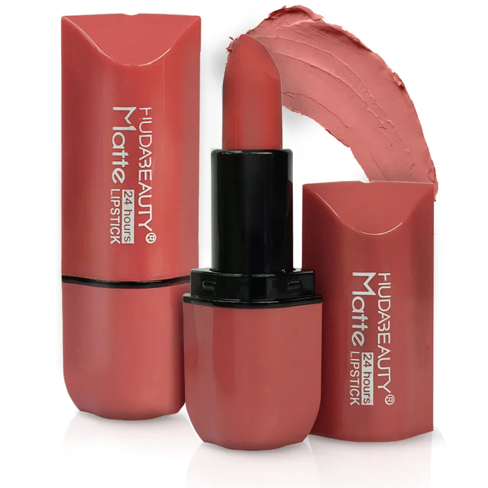 Matte Lipstick Hudabeauty Long Lasting & Comfortable lip Shades 24 Hours Time