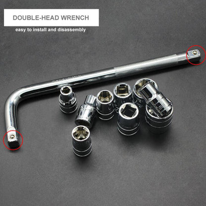 10pcs 1/2" Socket Wrench Set – Hexagon Combination Auto Maintenance Tool Kit with Screwdriver & Sockets