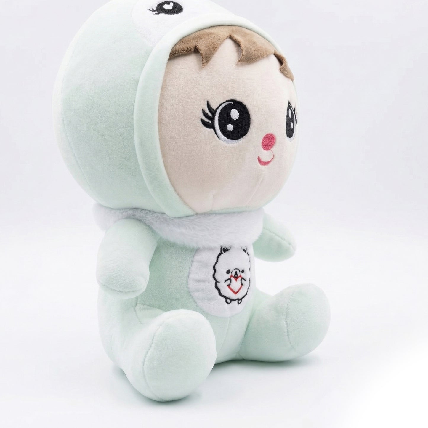 Kawaii Bunny Hoodie Plush Doll Cute Rabbit Onesie Baby Stuffed Animal Pastel Blue & Mint Green Soft Toy Doll for Kids Girls and Collectors Soft Toy