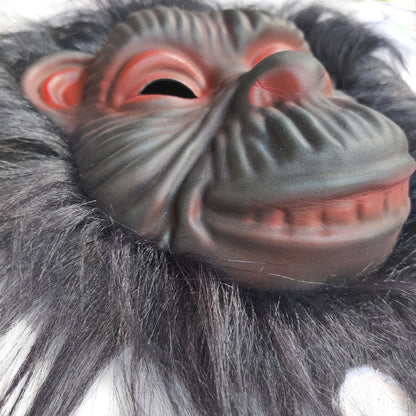 Black Scary Gorilla Mask with Hair Realistic Monkey Face Mask for Party Costumes and Halloween