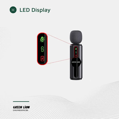 3 in 1 Green Lion GM-80X Microphone 3 in 1 Lightning Type C 3.5mm Mic with Noice Reduction Mic