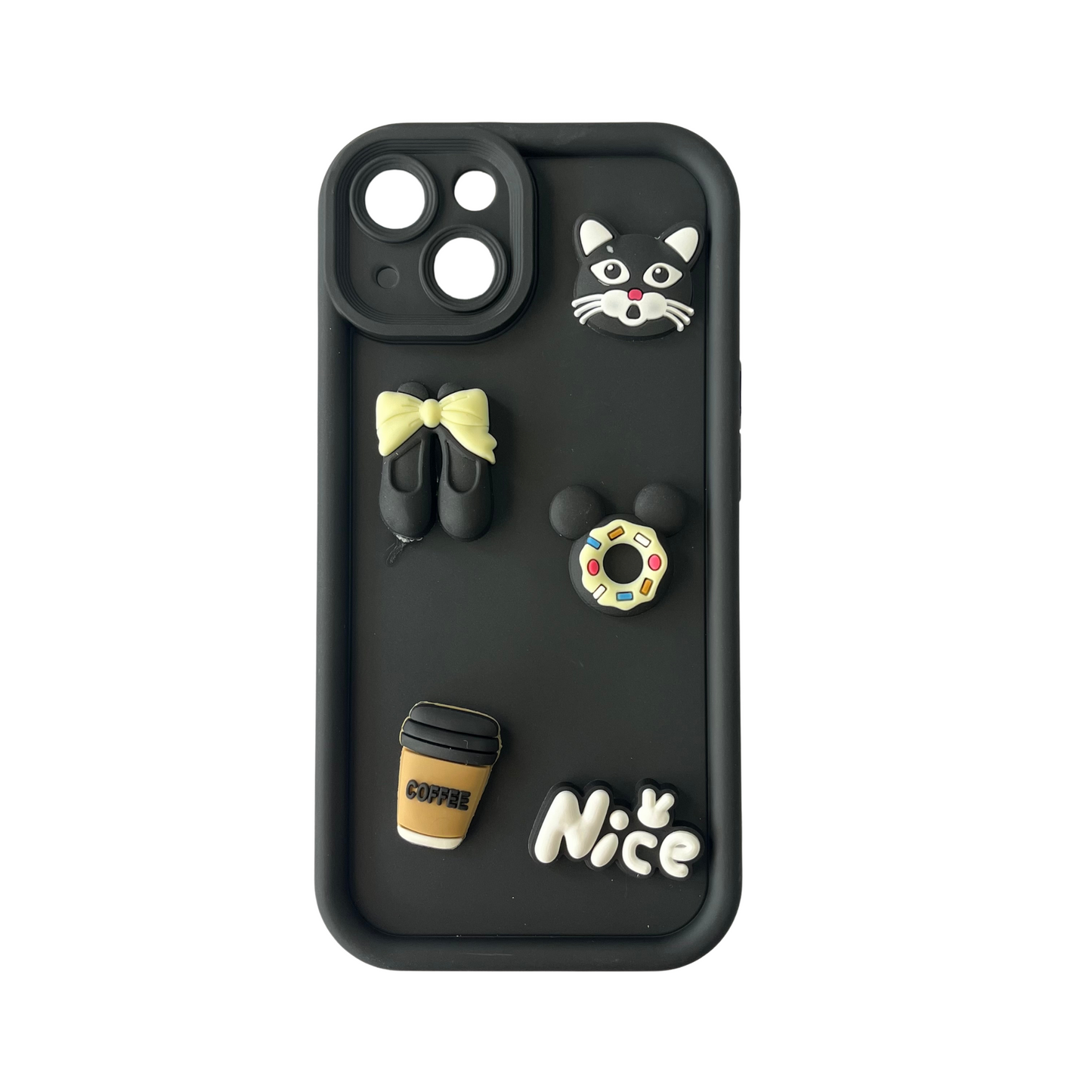 Cute Cartoon 3D Ball Coffee Silicone Mobile Back Case for iPhone 7, 7 Plus, 8, 8 Plus, X, XS, XR, XS Max, 11, 11 Pro, 11 Pro Max, 12, 12 Mini, 12 Pro, 12 Pro Max, 13, 13 Mini, 13 Pro, 13 Pro Max, 14