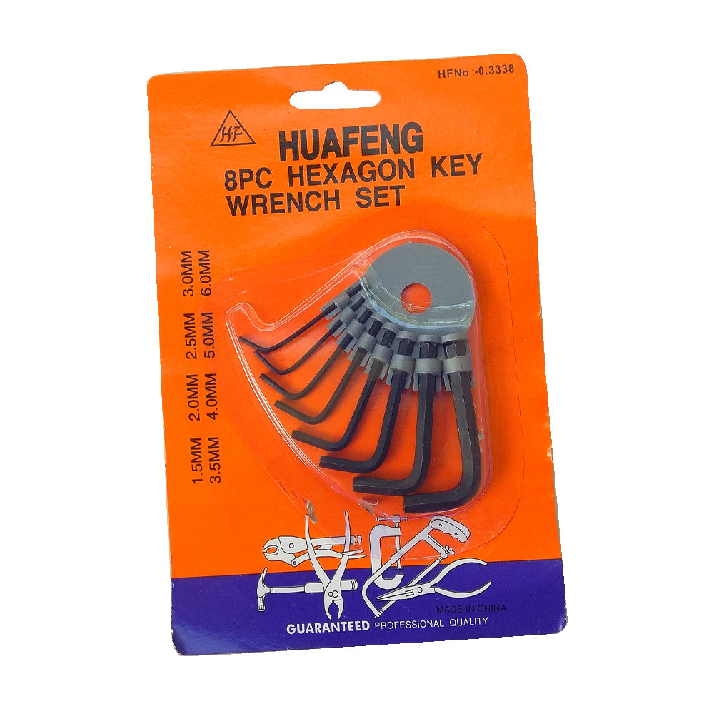8Pcs Allen Hex Key Set – 1.5mm to 6mm Hexagon Wrench Spanner Screwdriver Kit