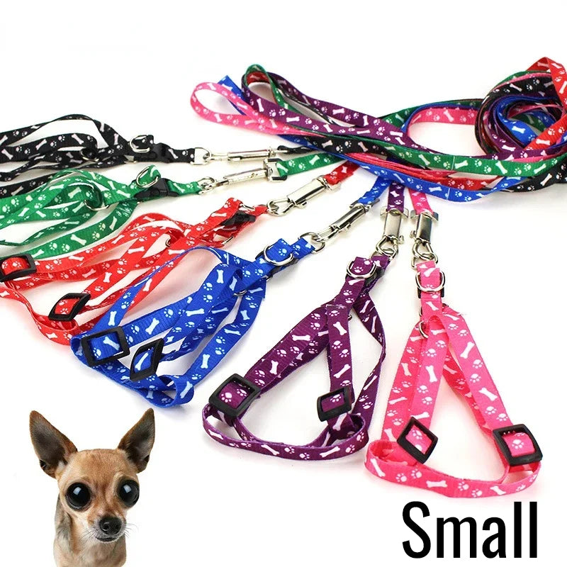 Adjustable Small Dog Cat Harness Leash Vest Puppy Collar for Pets