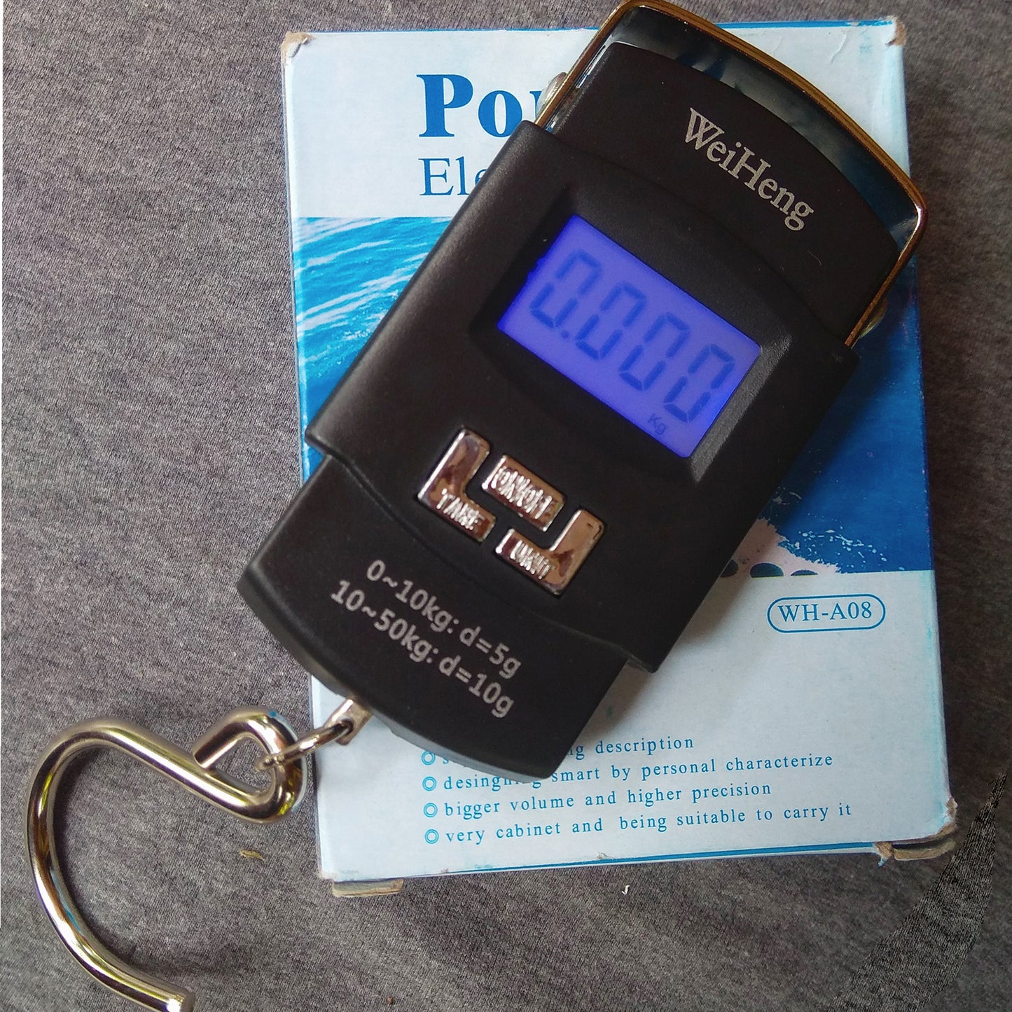 50kg/110lb Digital Fish Scale Electronic Scale Portable Express Luggage Weight Hanging Scale