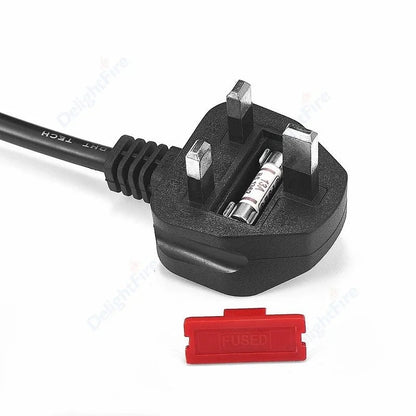 UK PC Power Extension Cord With IEC C13 Power Supply Cable For Printer Radio Computer Sony PS4 Xbox Battery Charger Monitor