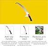 Double Sided Curved Pruning Saw with Hook Rust Resistant Sharp Blade and Rubber Grip Handle
