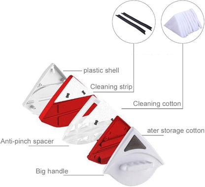 Double-Sided Magnetic Window Cleaner – Glass Wiper for Double Glazed Windows