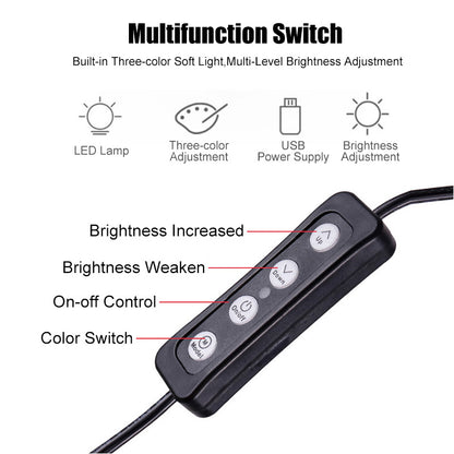 10Inch MJ26 RGB LED Soft Ring Light Phone Clip Colorful Photography LED for TikTok Vlogging Video YouTube Live