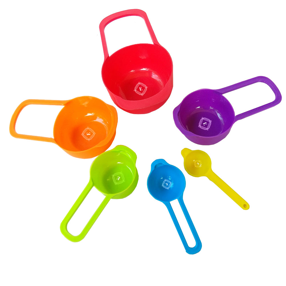6Pcs Kitchen Measuring Spoons Set for Baking Cooking Coffee Sugar Flour Scoop Tools