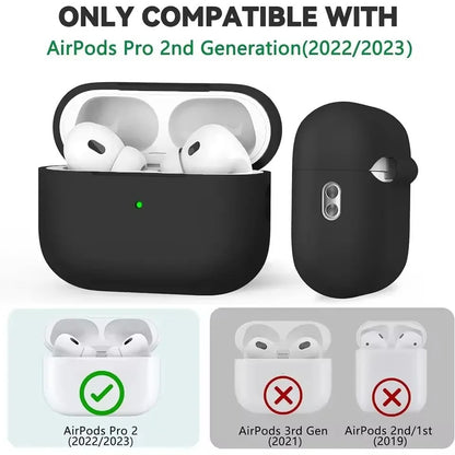 Air Pod Pro & Airpod Pro 2 Silicone Case Cover rotective Case For Apple Airpods Pro 2 Airpods Covers with Steel Hook