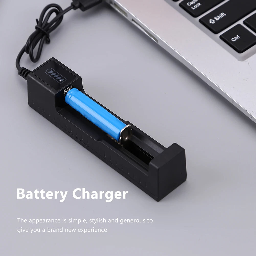 Universal Smart USB Battery Charger – For 18650, 26650, 14500, 21700 Li-ion Rechargeable Batteries