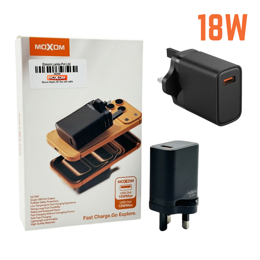 Moxom 18W USB Fast charger Quick Charge Wall Adapter for Android & iPhone