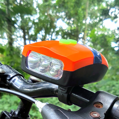 Rechargeable Bicycle Headlight with Horn | LED Front Light for Cycling Safety