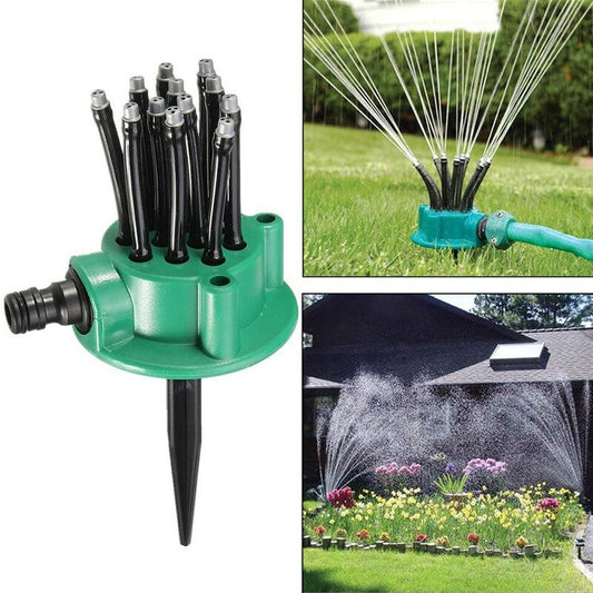 360 Degree Adjustable Lawn Sprinkler Multi-Head Ground Irrigation Tool for Garden and Courtyard
