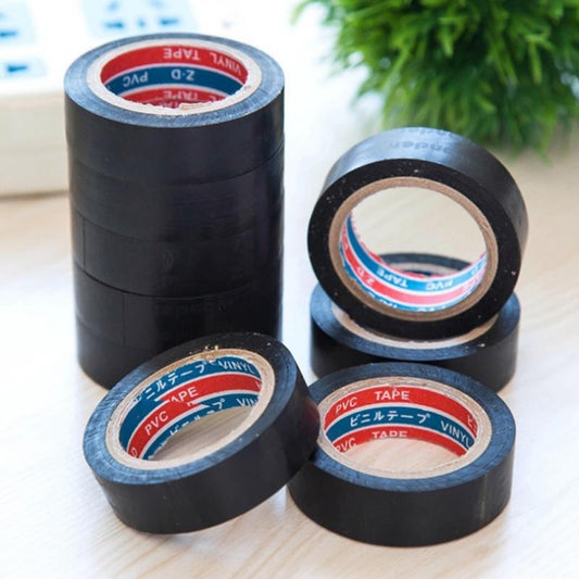 3Pcs Black Electrical Insulation Tape 10Yard Flame Retardant Wire Cable PVC Tape