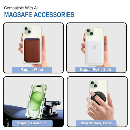 MagSafe Back Cover with Camera Protection for iPhone 11, iPhone 15 Pro