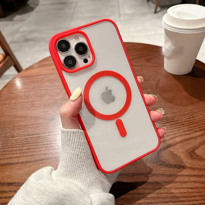 Hard Crystal Magnectic Case For iPhone 13 12 11 14 15 16 Pro Max XSMAX XR SE 7 8 For Magsafe Wireless Charging back Cover