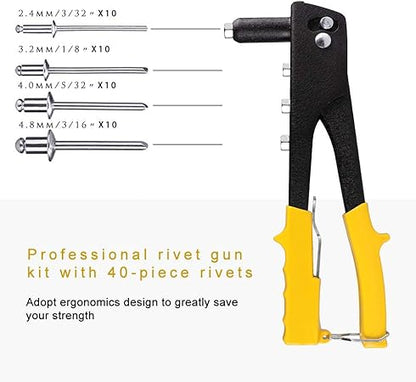 Manual Rivet Gun Tool – Heavy Duty Anti-Rust Riveter for DIY, Automotive & Metal Work