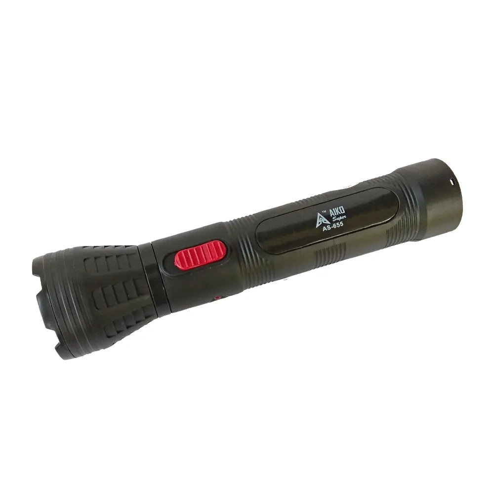 Aiko 655 Rechargeable Portable 1W LED Flashlight Torch for Camping Hiking Outdoor Use