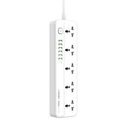 LDNIO SC5614 Universal Power Strip Surge Protector with 5 AC Outlets + 6 USB Extension Intelligent Power Cord
