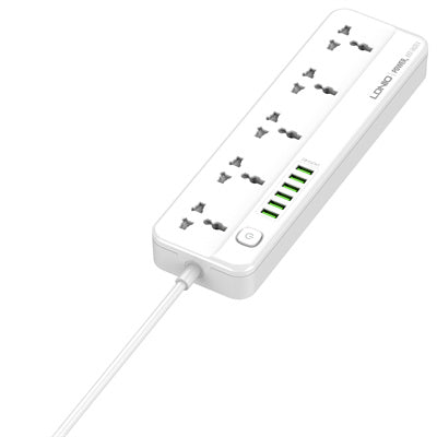 LDNIO SC5614 Universal Power Strip Surge Protector with 5 AC Outlets + 6 USB Extension Intelligent Power Cord