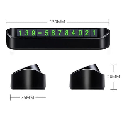 Car Accessories Mini Portable Telephone Number Plate With Switch Phone Number Business Card Temporary Parking Card Plate Summer
