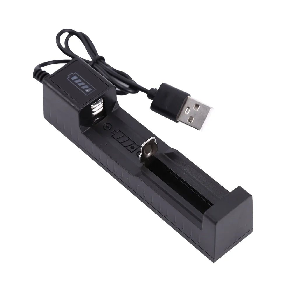Universal Smart USB Battery Charger – For 18650, 26650, 14500, 21700 Li-ion Rechargeable Batteries