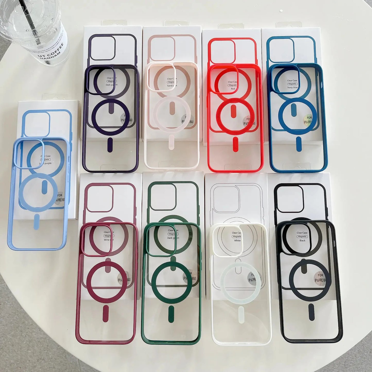 Hard Crystal Magnectic Case For iPhone 13 12 11 14 15 16 Pro Max XSMAX XR SE 7 8 For Magsafe Wireless Charging back Cover