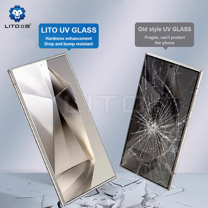Vivo V27 Uv Tempered Glass Original Lito Vivo V27 Uv Tempered GlassHD+ UV Tempered Glass Screen Protector Full Adhesive UV Curved Screen Protector