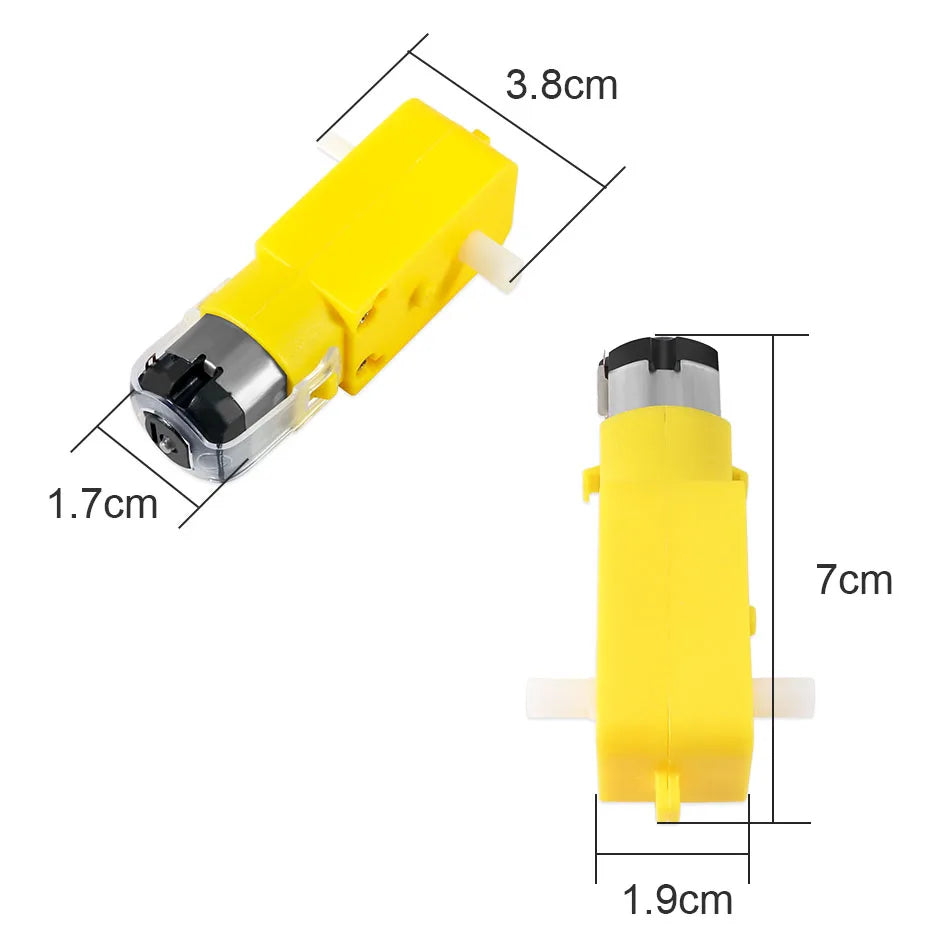 DC 3V to 12V TT Gear Motor 1 48 Ratio Double Shaft Brushless DC Motor for Arduino Robot Smart Car