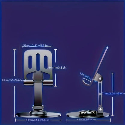 Adjustable Cell Phone Stand for Desk Desktop Metal Foldable Cellphone Holder Support for iPhone And Android Metal Desk Phone Holder