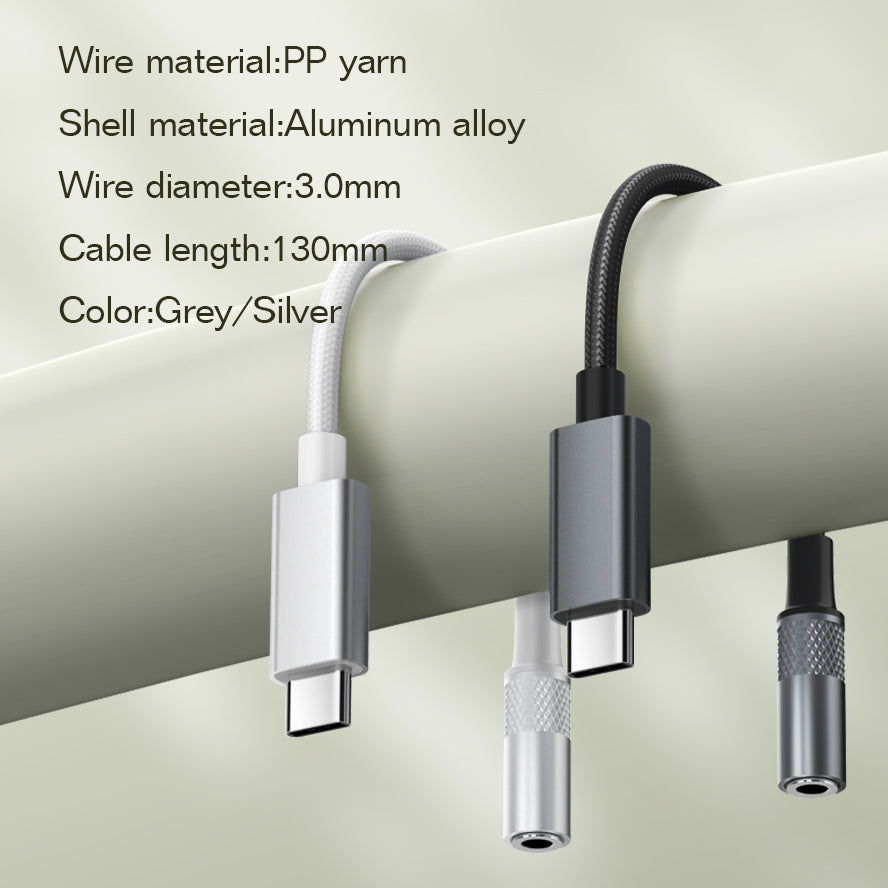 LDNIO LSY80c Hi-Fi Audio Wire Control USB-C to 3.5mm Female Adopter Cable with DAC Audio Chip Type C to 3.5mm Female Port Converter