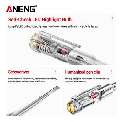 Electric Test Pen Screwdriver 70 to 250V Intelligent Voltage Detector Circuit Tester Tool