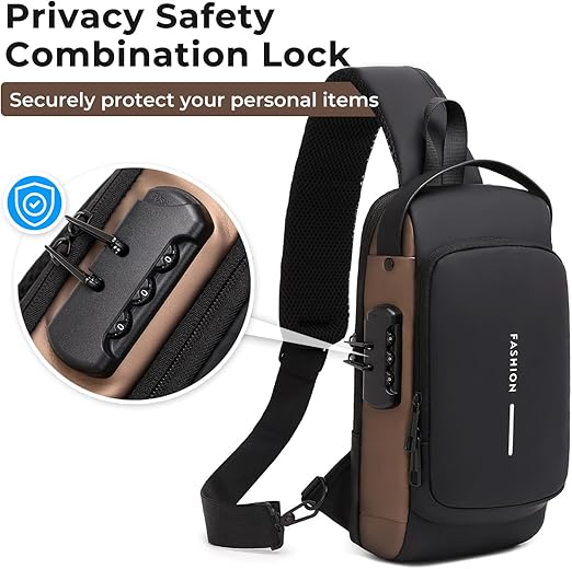 Anti-Theft USB Charging Shoulder Crossbody Bag for Men and Women – Travel Sling Bag