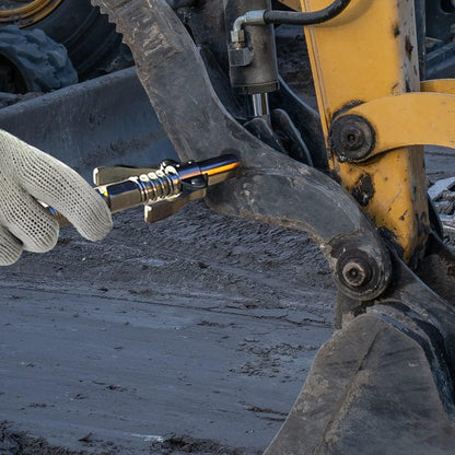 10000 PSI Grease Gun Coupler – High Pressure Quick Release Nozzle with Double Handle for Lubrication Tools