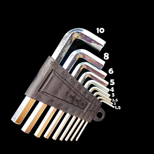 9Pcs Allen Hex Key Wrench Set 1.5mm to 10mm Hexagon Spanner Screwdriver Kit