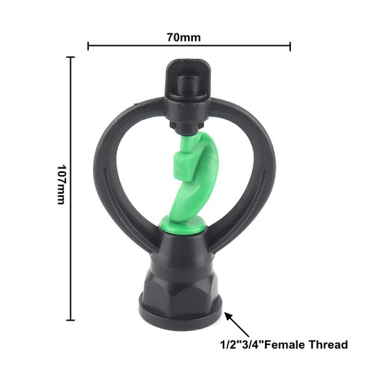Automatic Butterfly Sprinkler 1/2 3/4 Inch Female Thread 360 Degree Garden Irrigation Nozzle