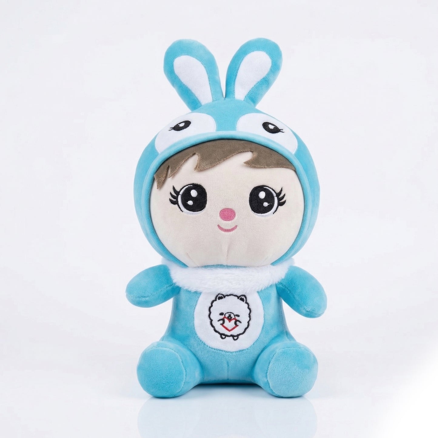 Kawaii Bunny Hoodie Plush Doll Cute Rabbit Onesie Baby Stuffed Animal Pastel Blue & Mint Green Soft Toy Doll for Kids Girls and Collectors Soft Toy