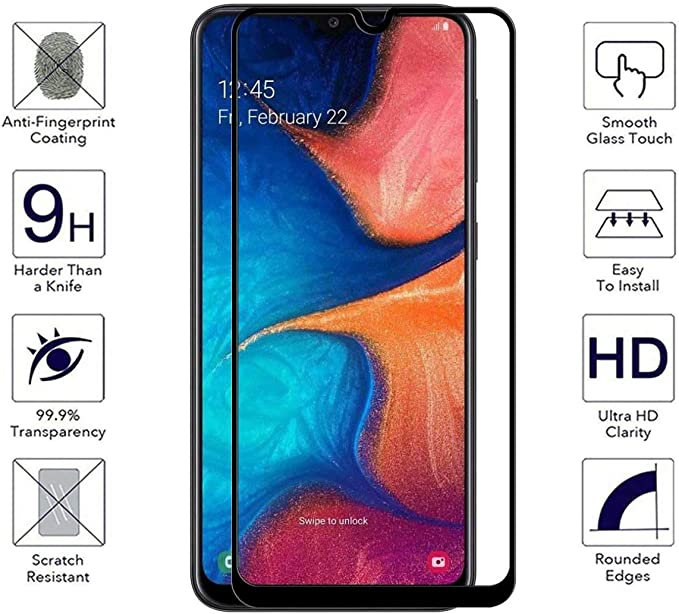9D Full Tempered Glass for Samsung A30 A50 A20 A30S A50S M30 M31 M21 M21S M10S M31 Prime F41 – Edge-to-Edge Screen Protector