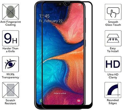 9D Full Tempered Glass for Samsung A30 A50 A20 A30S A50S M30 M31 M21 M21S M10S M31 Prime F41 – Edge-to-Edge Screen Protector